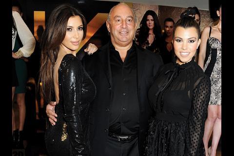 Green with Kim and Kourtney at the Kardashian Kollection launch